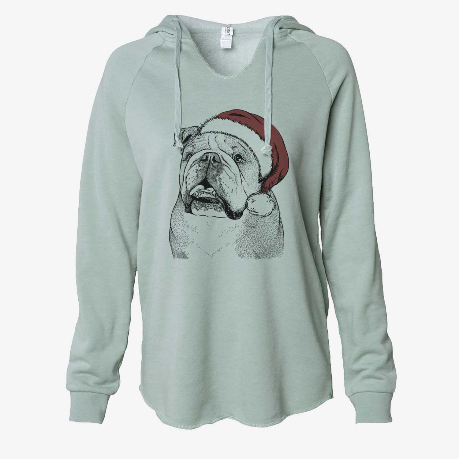 Piggy the English Bulldog - Cali Wave Hooded Sweatshirt
