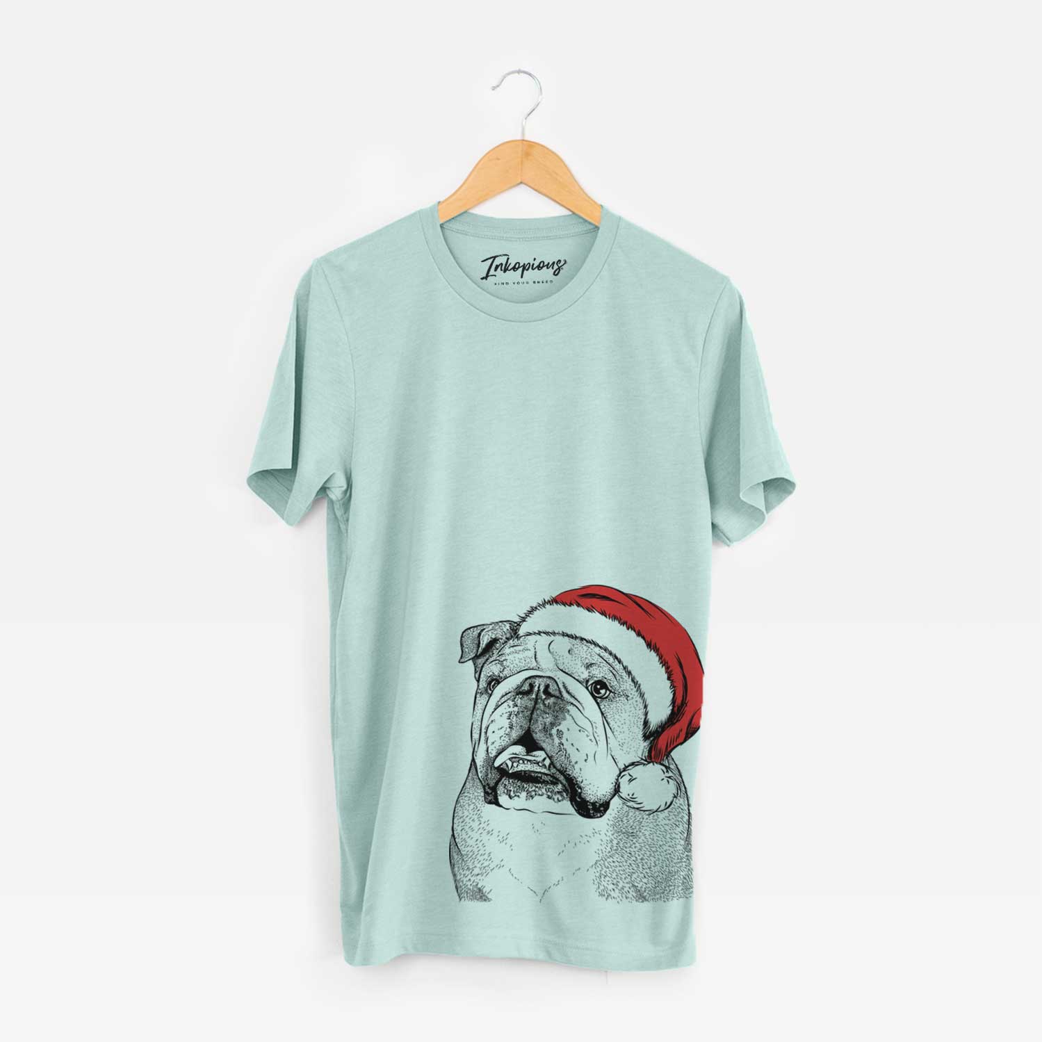 Santa Piggy the English Bulldog - Unisex Crewneck