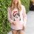 Santa Pinky the Tuxedo Cat - Cali Wave Hooded Sweatshirt