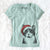 Santa Pinky the Tuxedo Cat - Women's V-neck Shirt