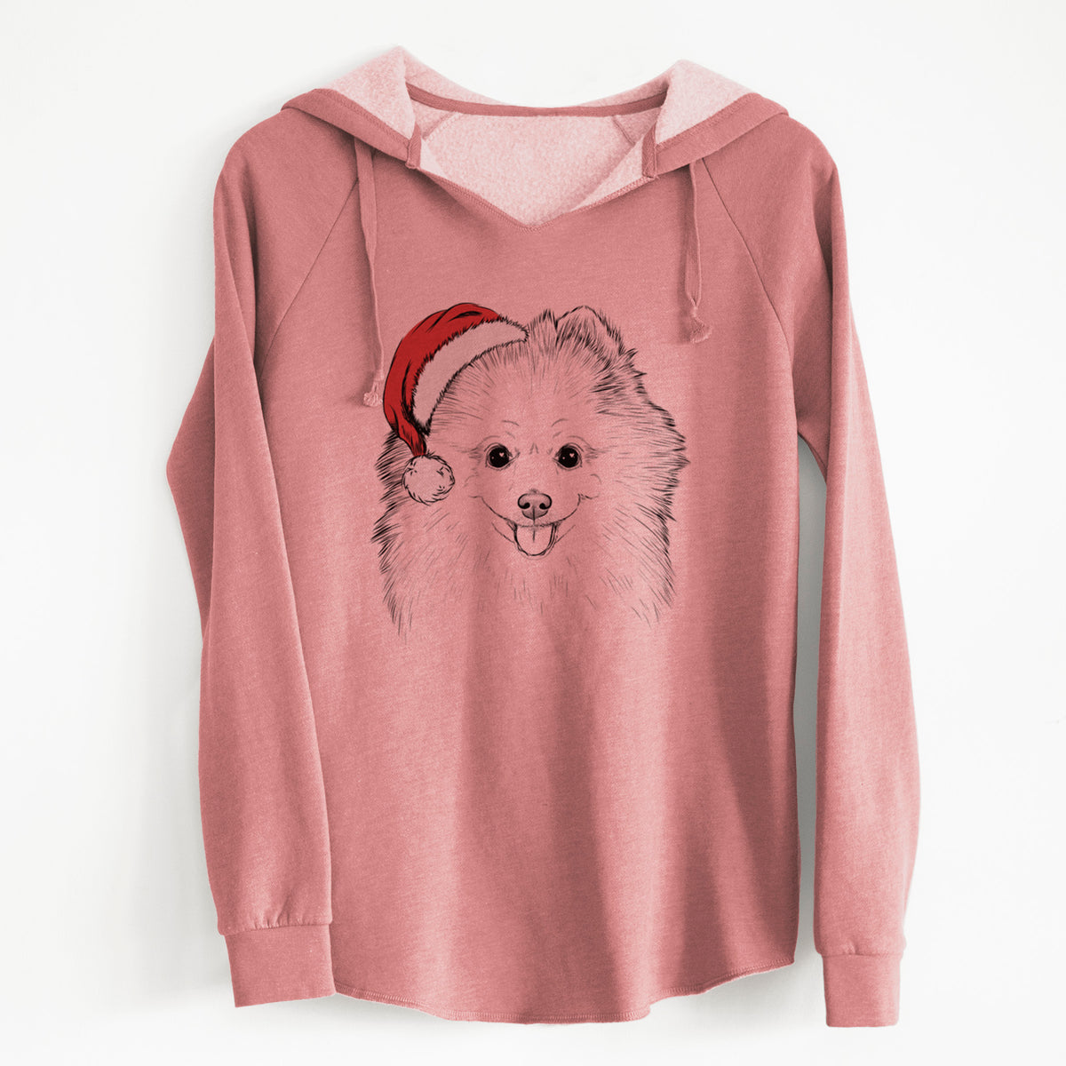 Santa Piper Jo the Pomeranian - Cali Wave Hooded Sweatshirt