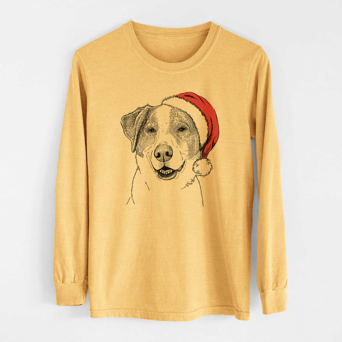 Santa Piper Pilot the Hound Mix - Heavyweight 100% Cotton Long Sleeve