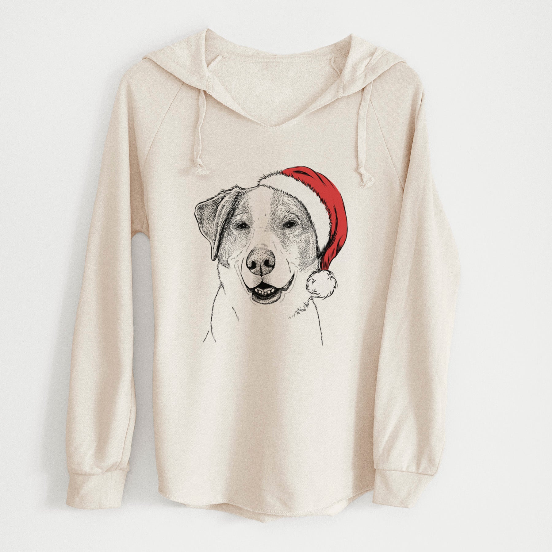 Santa Piper Pilot the Hound Mix - Cali Wave Hooded Sweatshirt