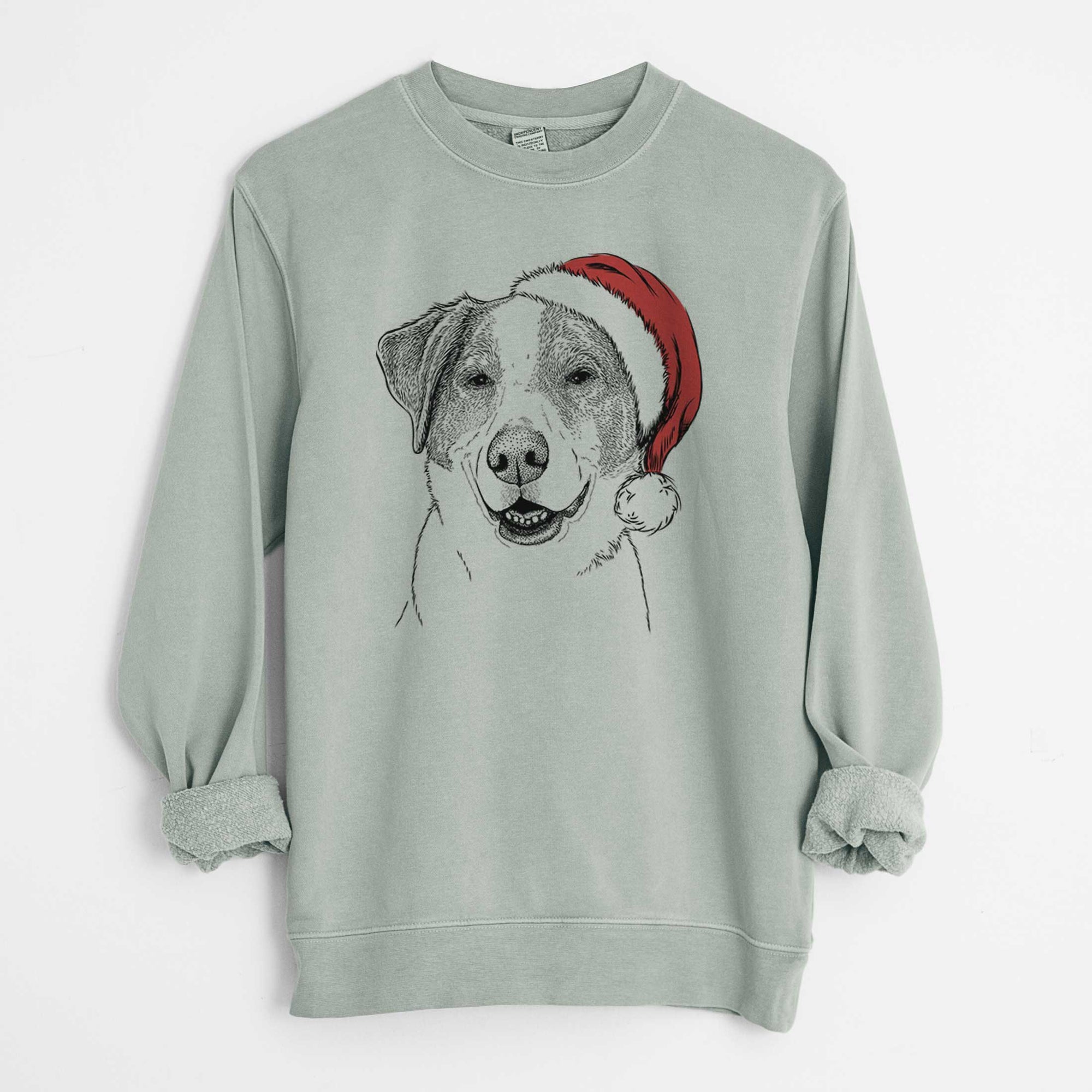 Santa Piper Pilot the Hound Mix - Unisex Pigment Dyed Crew Sweatshirt
