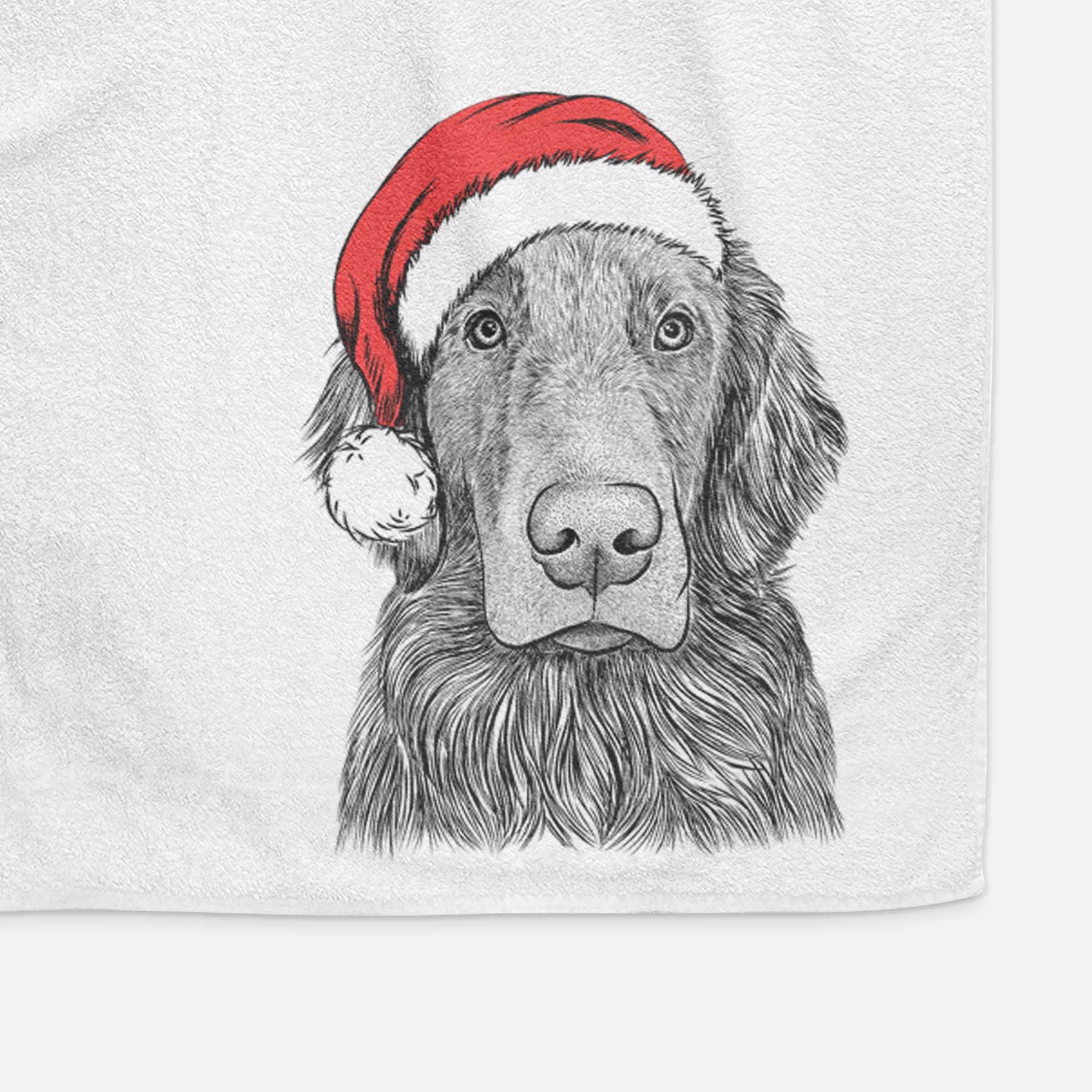 Pippin the Flat Coated Retriever Decorative Hand Towel