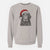 Santa Pippin the Flat Coated Retriever - Unisex Pigment Dyed Crew Sweatshirt