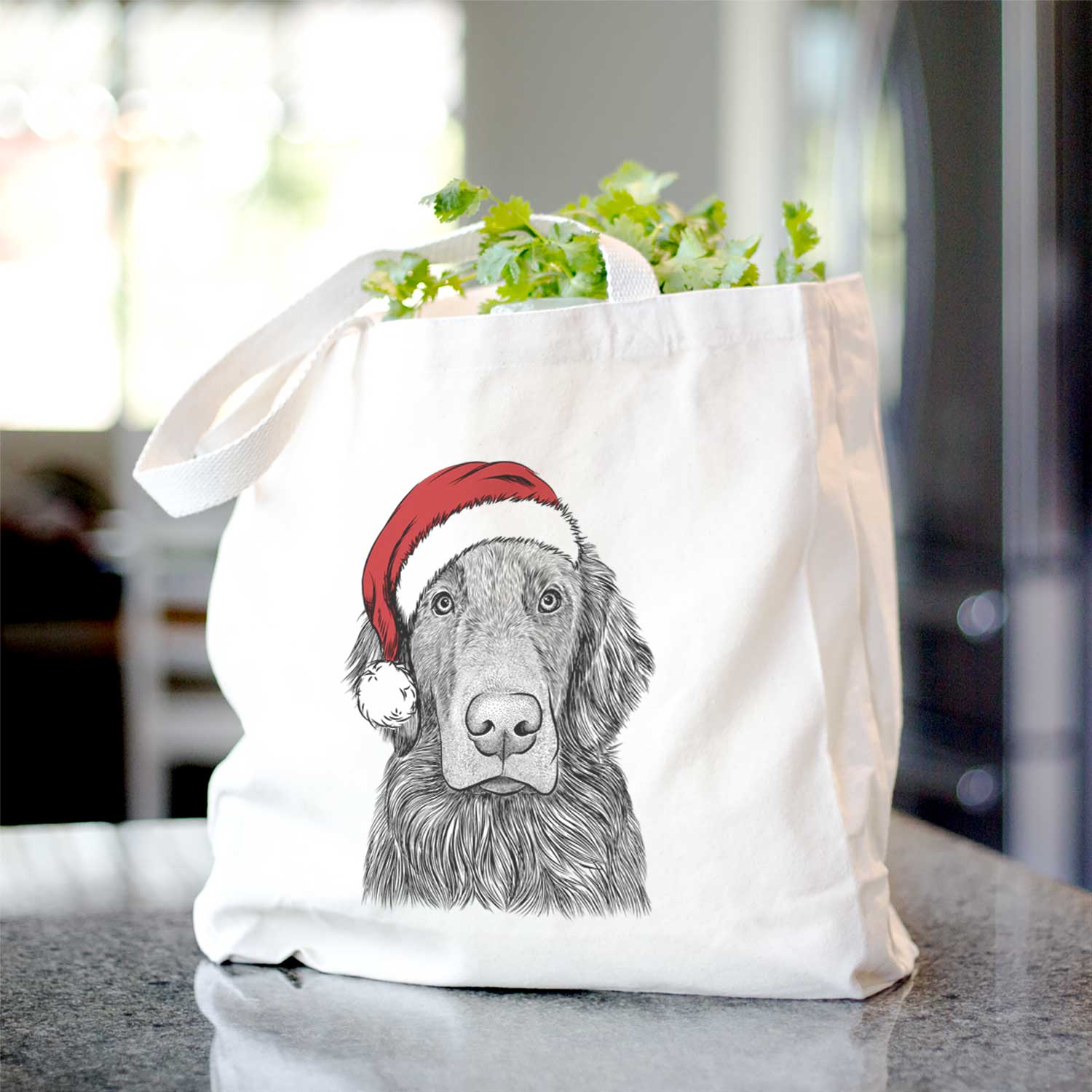 Pippin the Flat Coated Retriever - Tote Bag