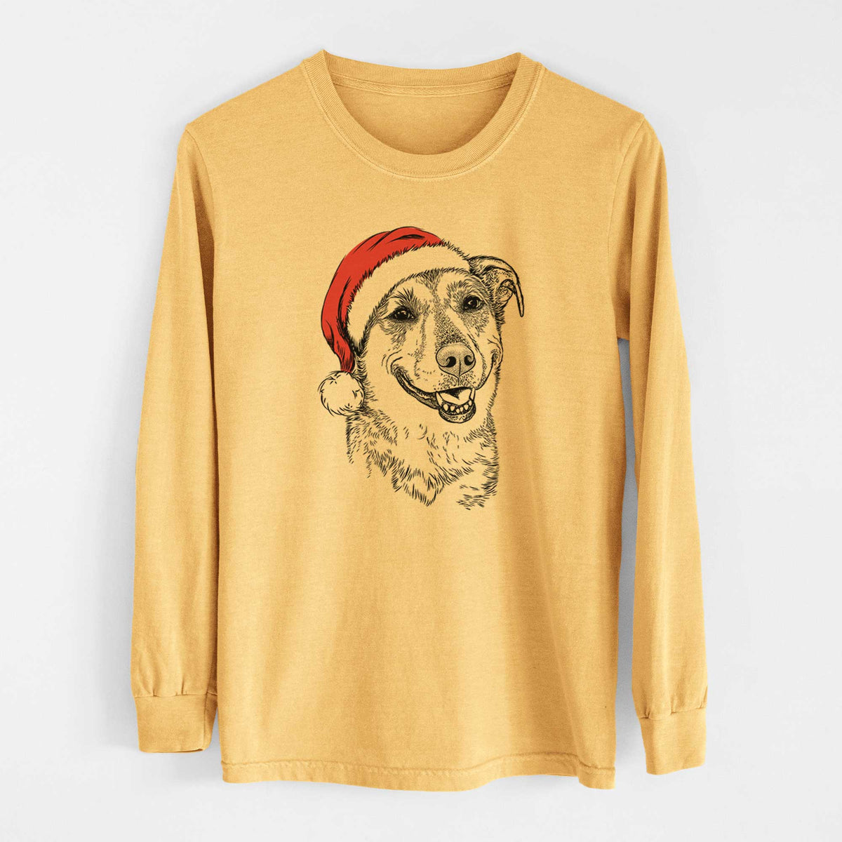 Santa Pippin the Shepherd Mix - Heavyweight 100% Cotton Long Sleeve