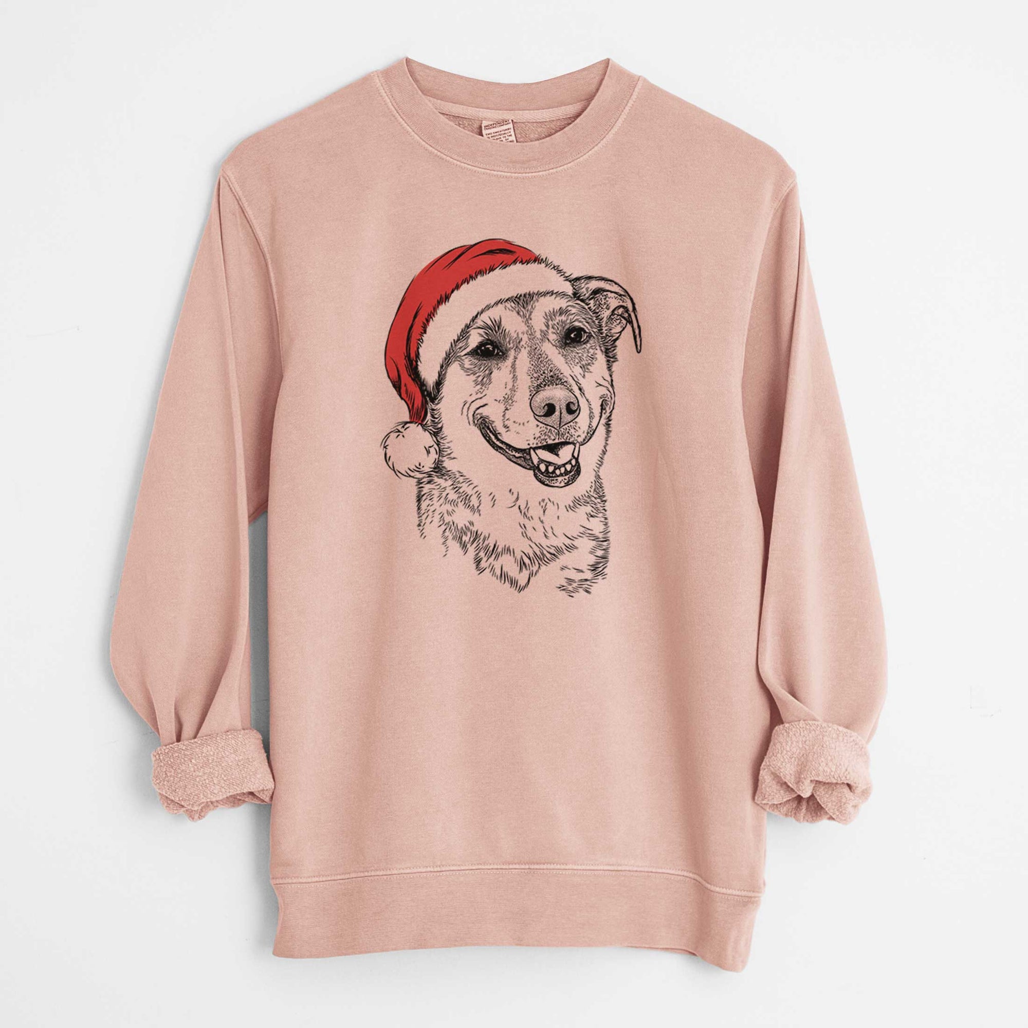 Santa Pippin the Shepherd Mix - Unisex Pigment Dyed Crew Sweatshirt
