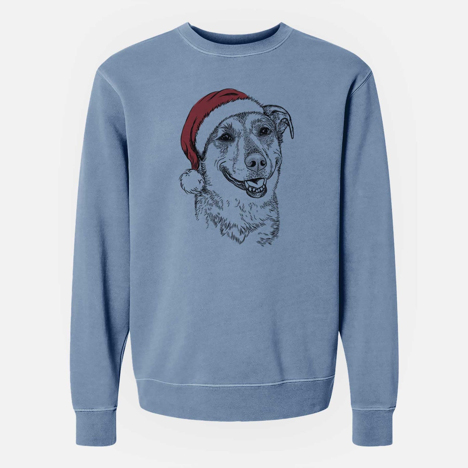 Santa Pippin the Shepherd Mix - Unisex Pigment Dyed Crew Sweatshirt