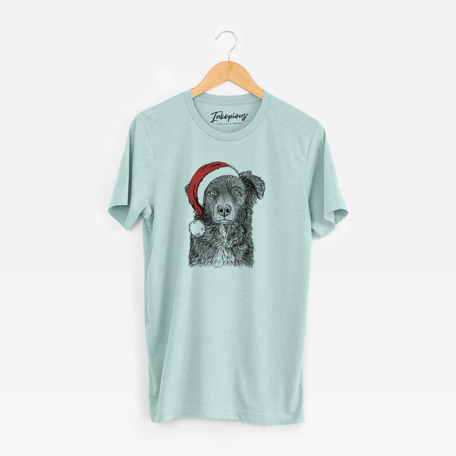 Santa Pixel the Australian Shepherd - Unisex Crewneck