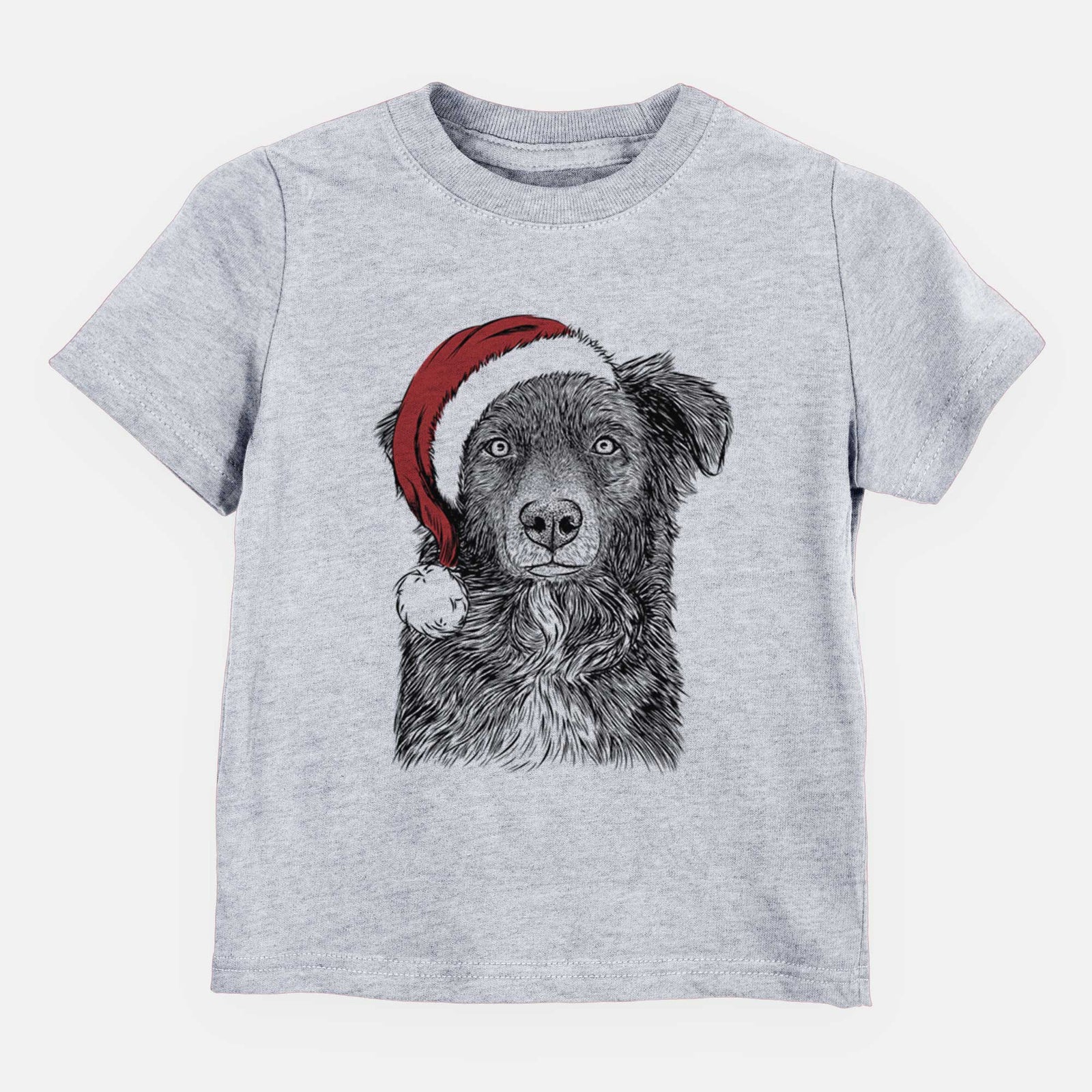 Santa Pixel the Australian Shepherd - Kids/Youth/Toddler Shirt