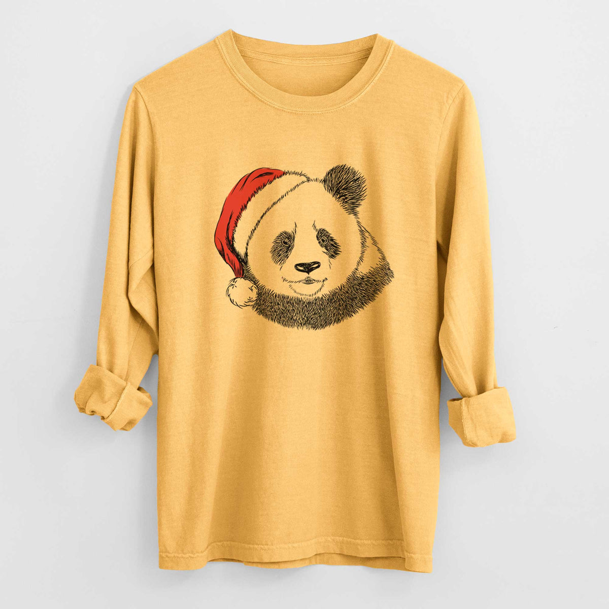 Santa Po the Panda - Heavyweight 100% Cotton Long Sleeve