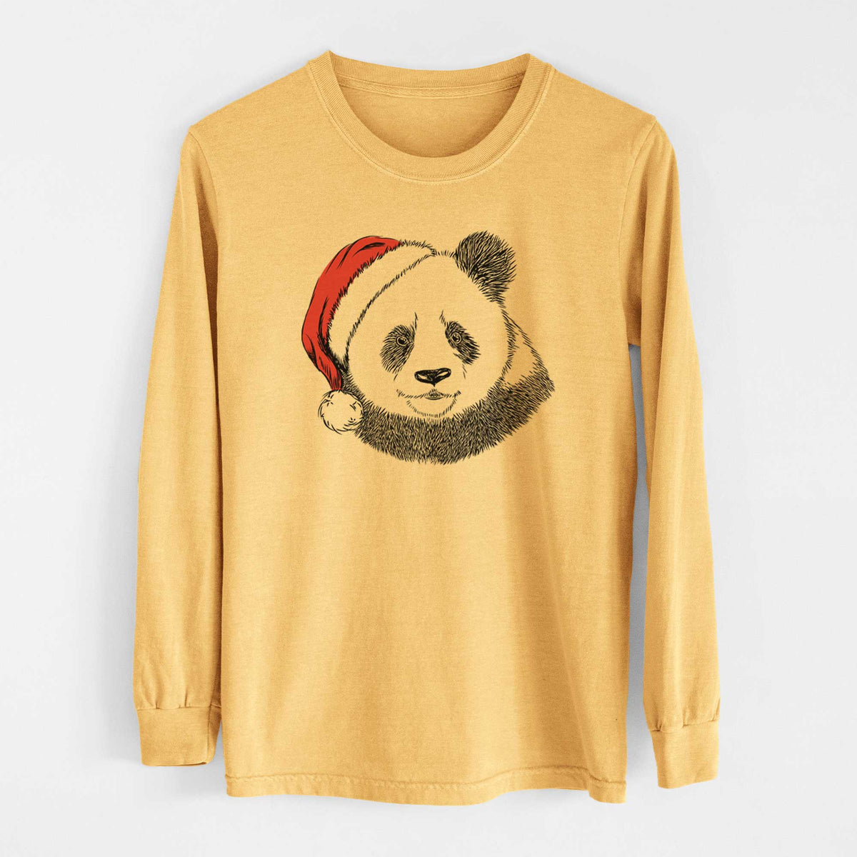 Santa Po the Panda - Heavyweight 100% Cotton Long Sleeve