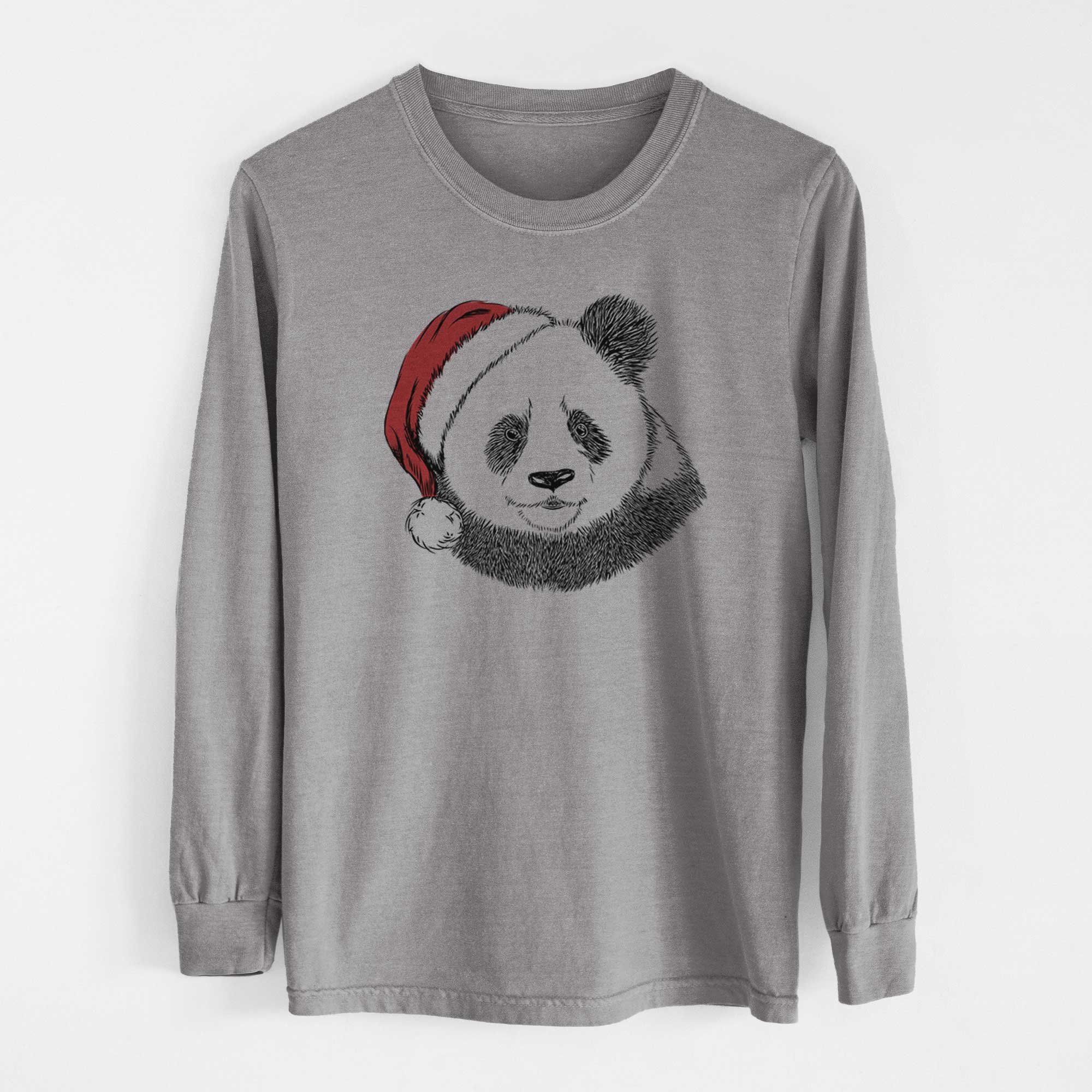 Santa Po the Panda - Heavyweight 100% Cotton Long Sleeve