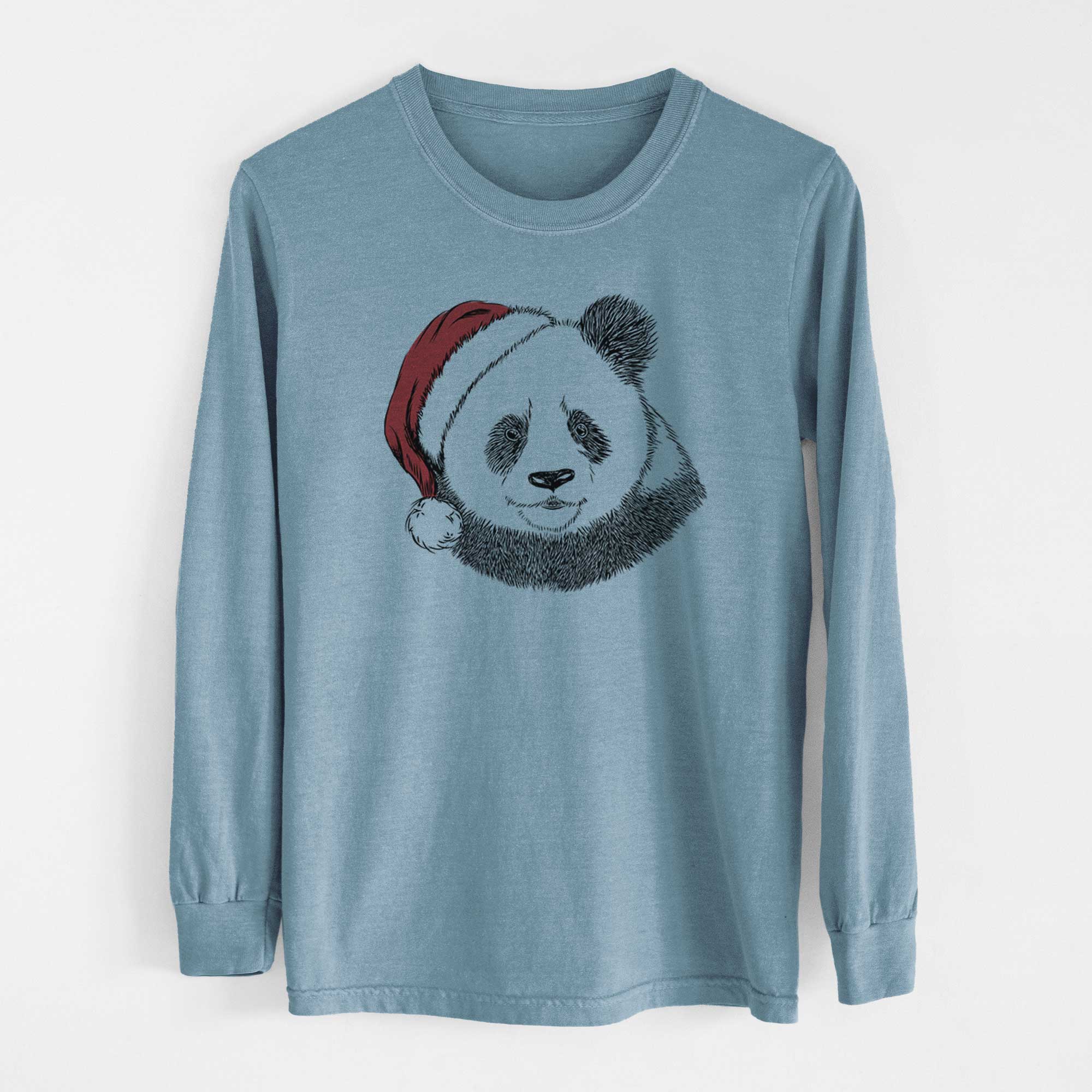 Santa Po the Panda - Heavyweight 100% Cotton Long Sleeve