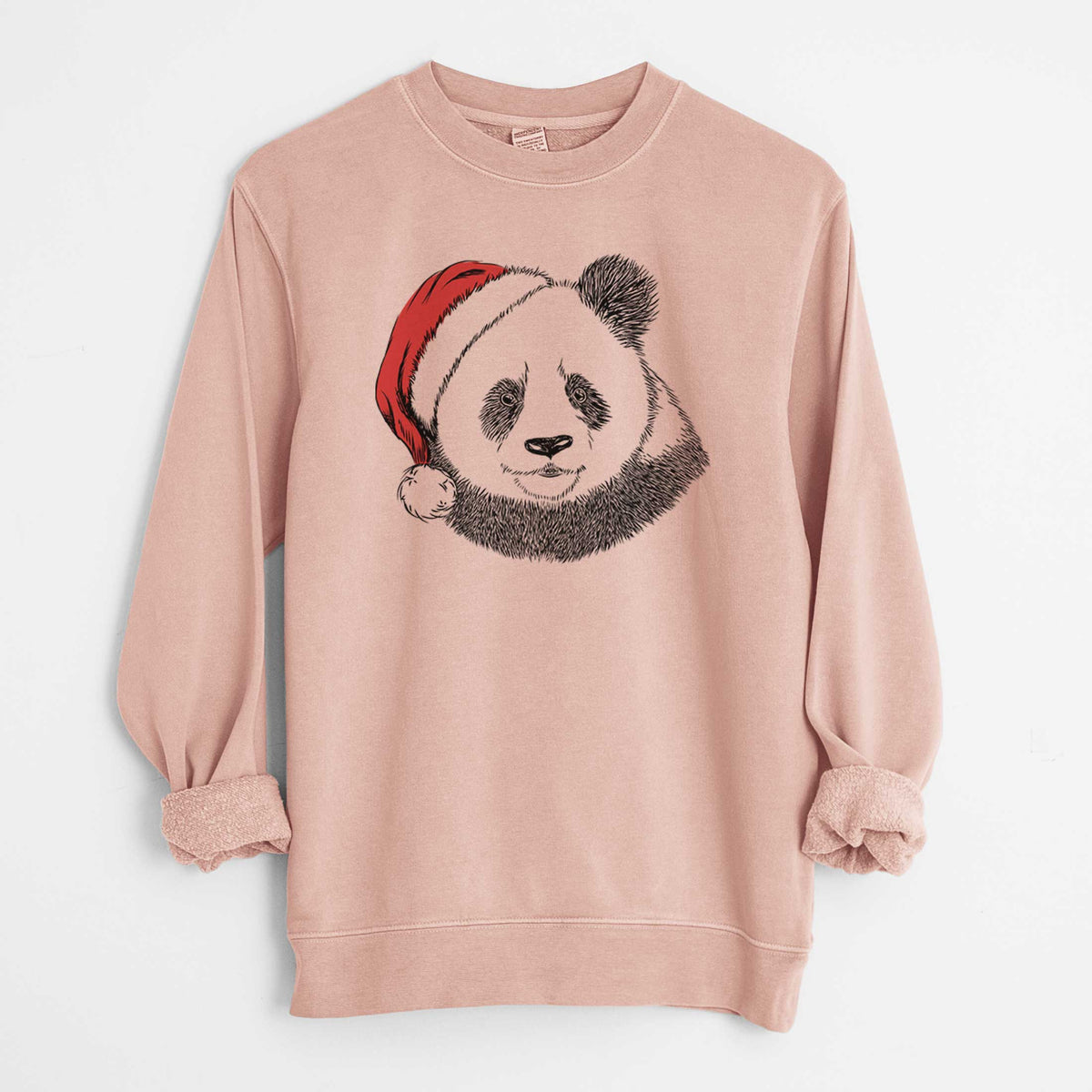 Santa Po the Panda - Unisex Pigment Dyed Crew Sweatshirt