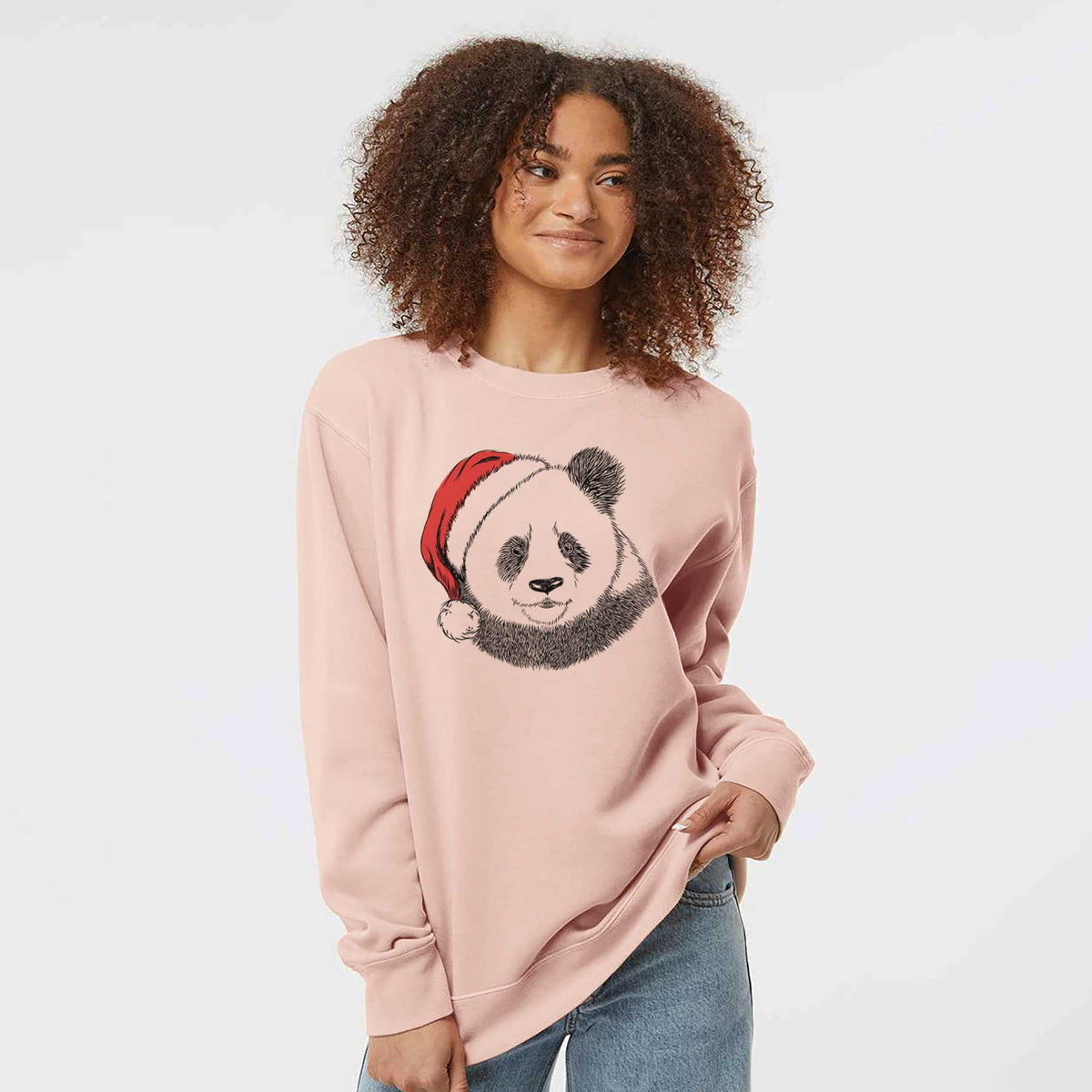 Santa Po the Panda - Unisex Pigment Dyed Crew Sweatshirt