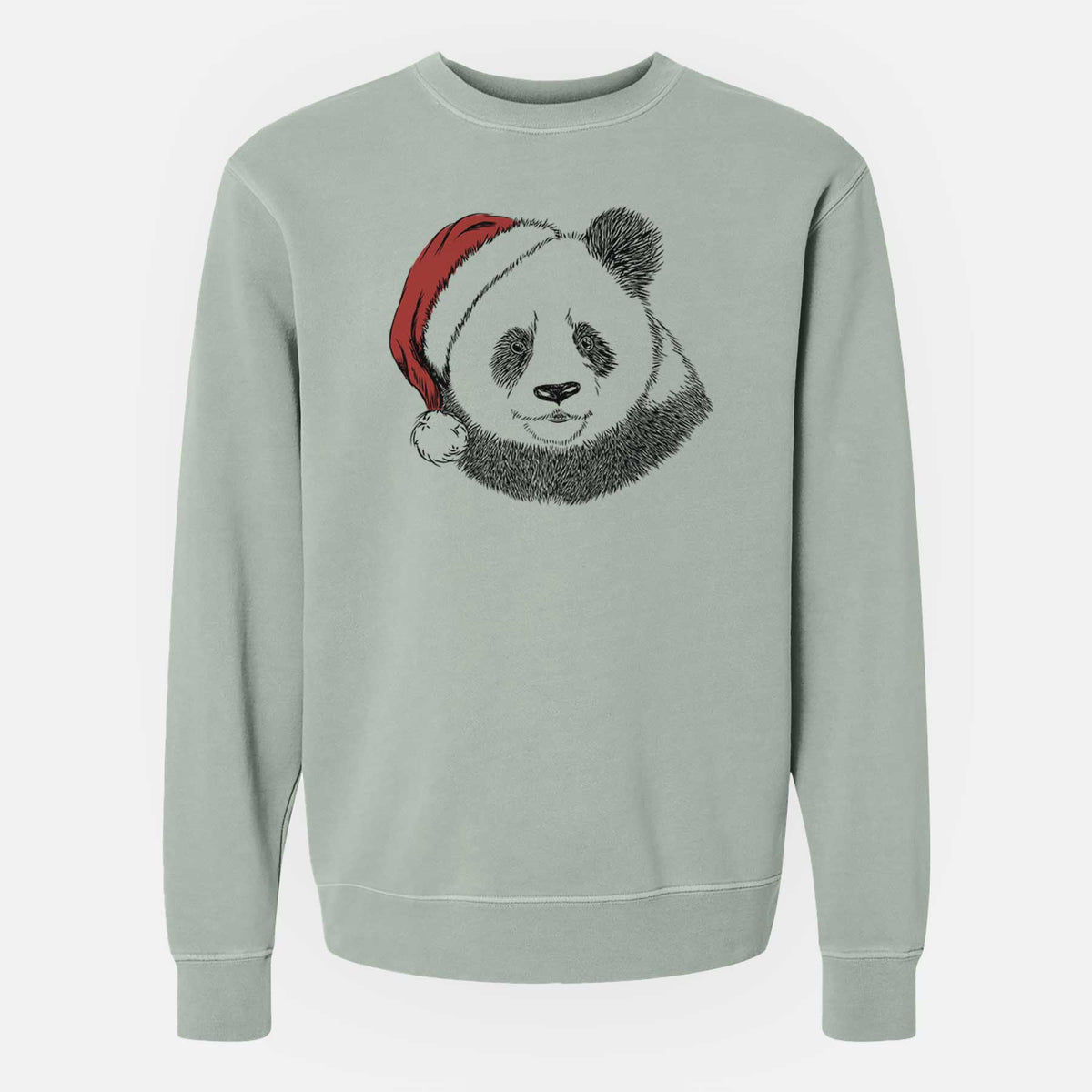 Santa Po the Panda - Unisex Pigment Dyed Crew Sweatshirt