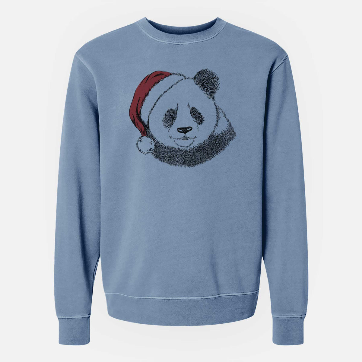 Santa Po the Panda - Unisex Pigment Dyed Crew Sweatshirt
