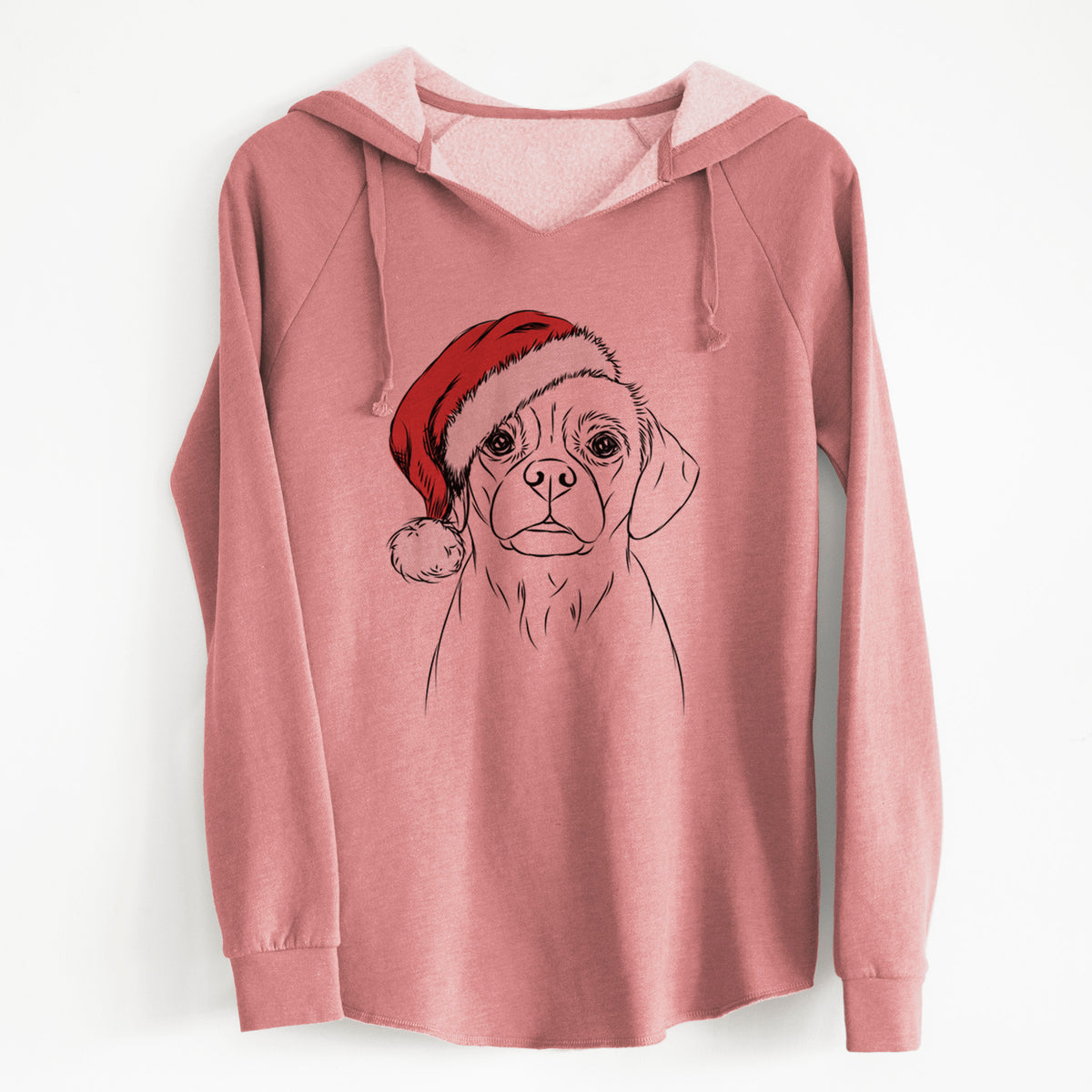 Santa Popcorn the Puggle - Cali Wave Hooded Sweatshirt