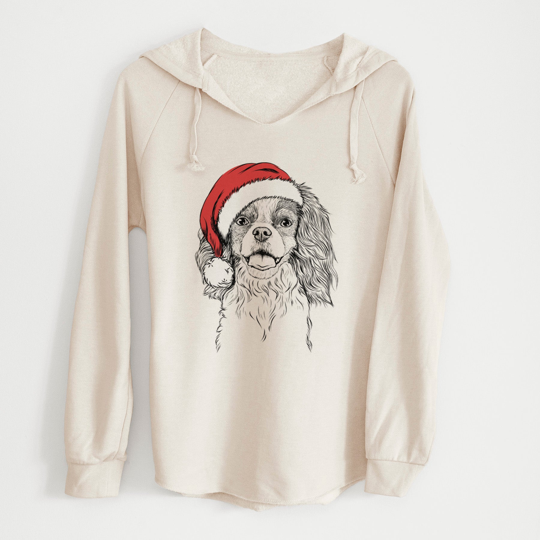 Santa Poppy the Cavalier King Charles Spaniel - Cali Wave Hooded Sweatshirt