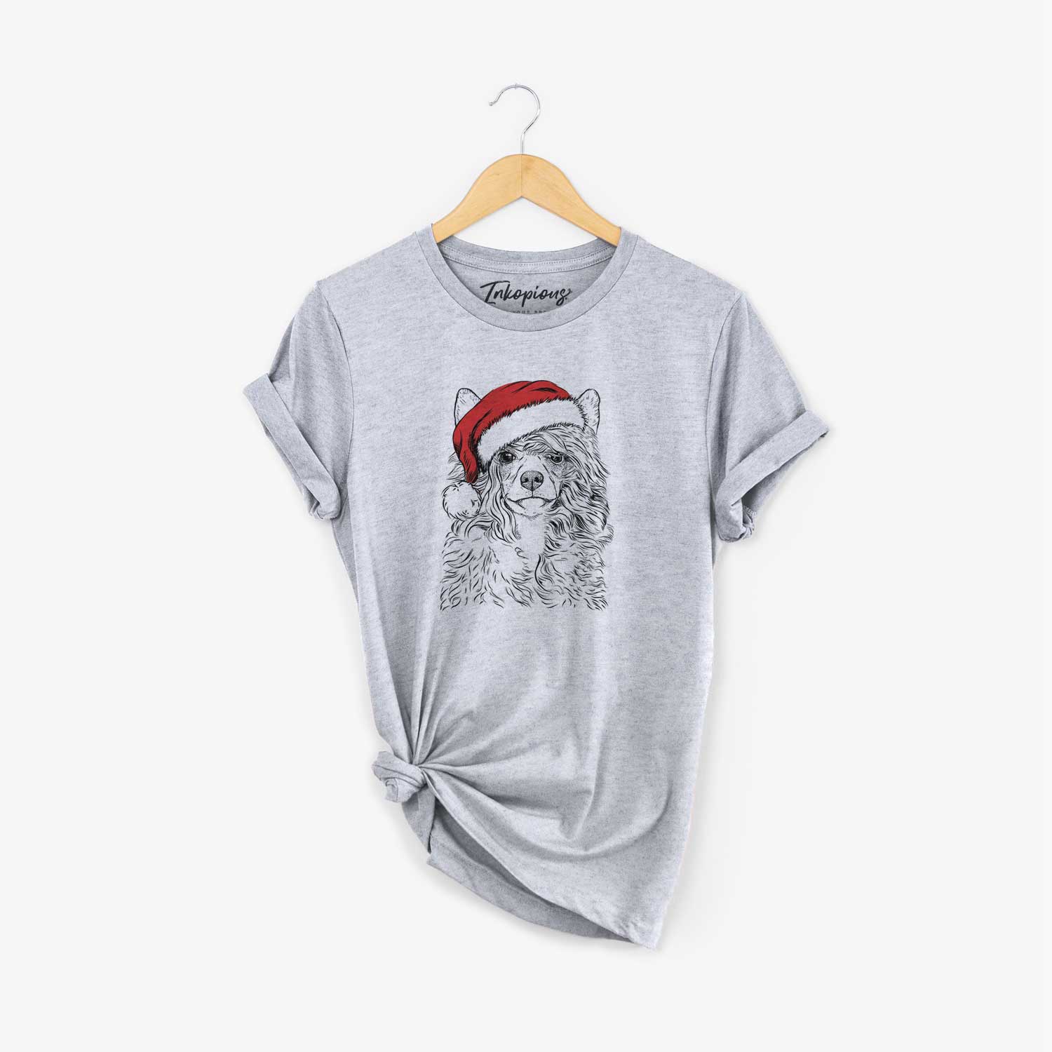 Santa Preston the Powderpuff Chinese Crested - Unisex Crewneck