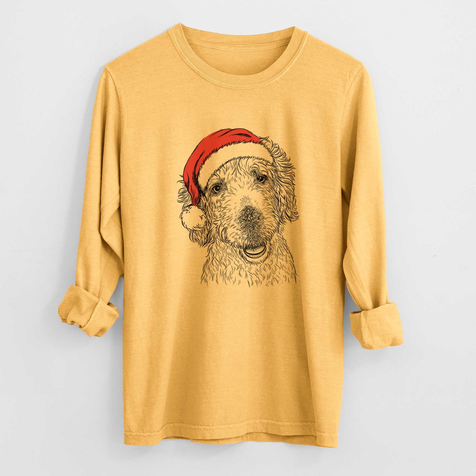 Santa Preston the Labradoodle - Heavyweight 100% Cotton Long Sleeve