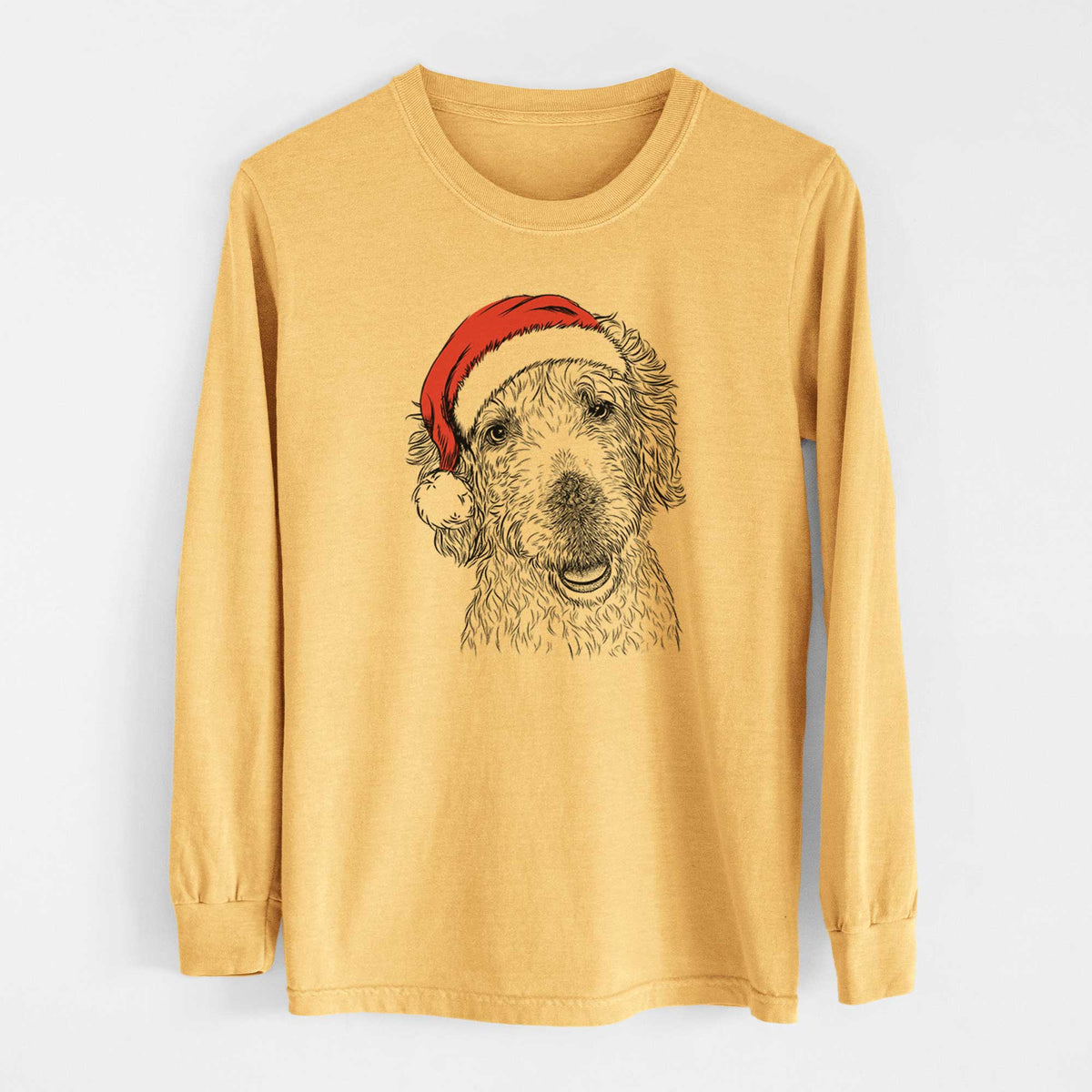 Santa Preston the Labradoodle - Heavyweight 100% Cotton Long Sleeve