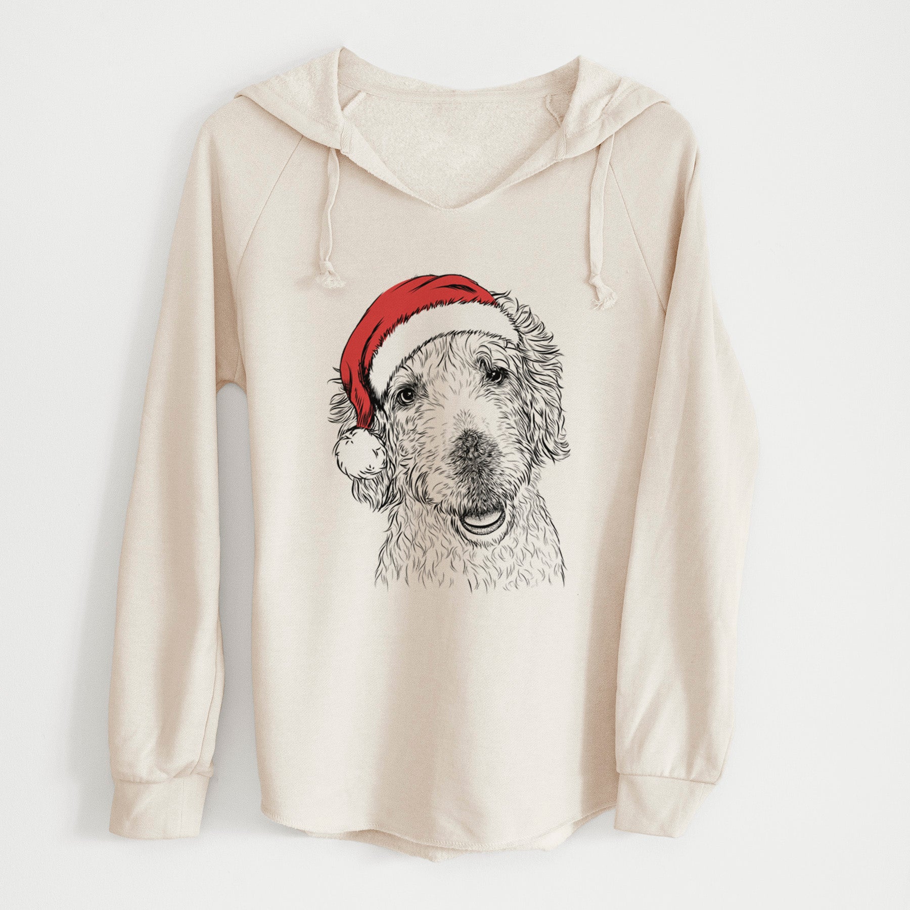 Santa Preston the Labradoodle - Cali Wave Hooded Sweatshirt