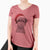 Santa Pretzel the Schnoodle - Women's V-neck Shirt