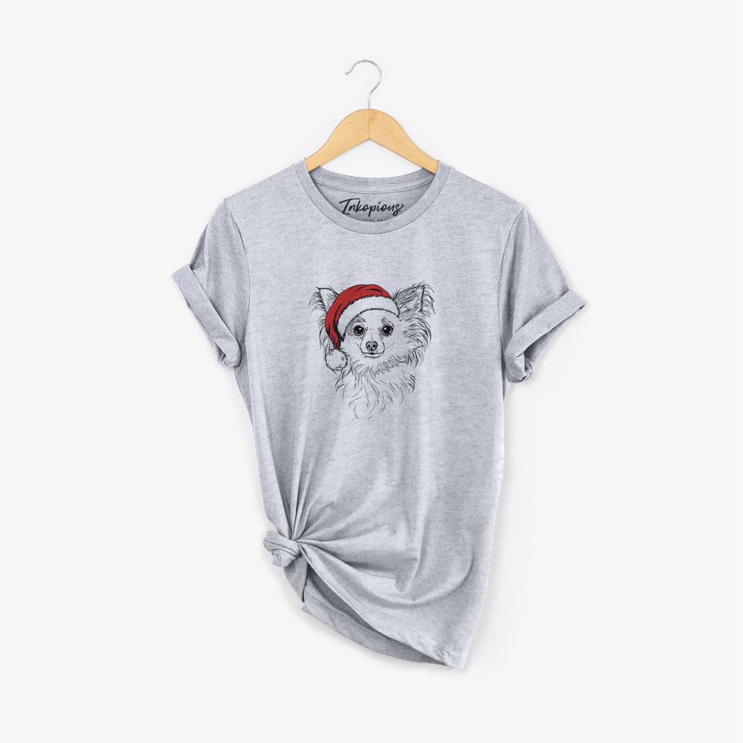 Santa Princess Ava the Long Haired Chihuahua - Unisex Crewneck