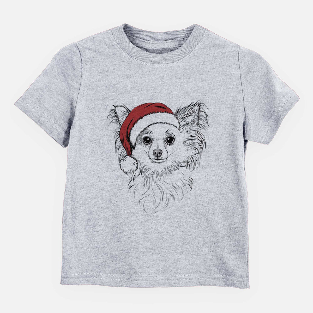 Santa Princess Ava the Long Haired Chihuahua - Kids/Youth/Toddler Shirt