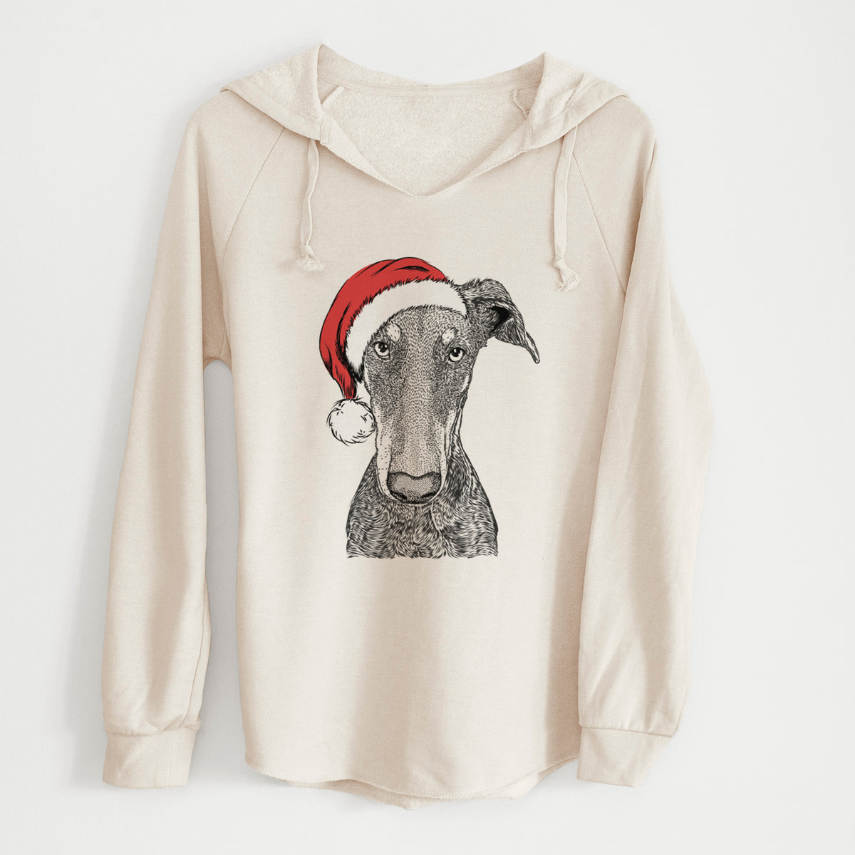 Santa Princess Fiona the Doberman Pinscher - Cali Wave Hooded Sweatshirt