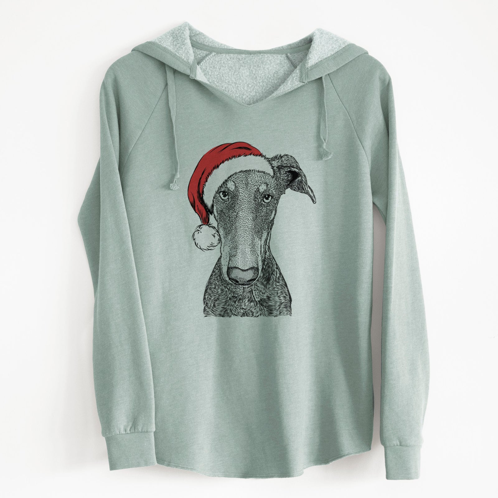 Santa Princess Fiona the Doberman Pinscher - Cali Wave Hooded Sweatshirt