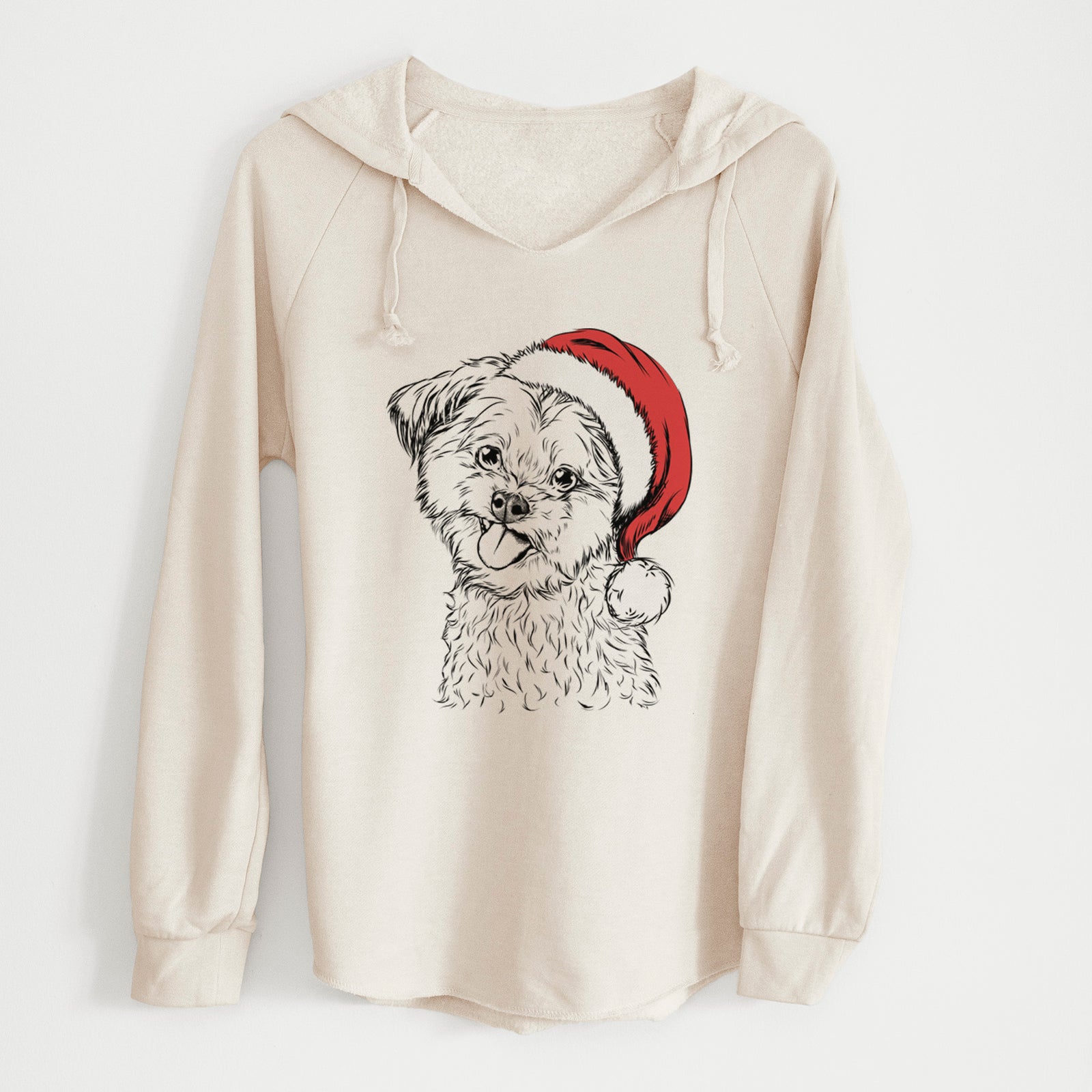 Santa Puff the Malshi - Cali Wave Hooded Sweatshirt