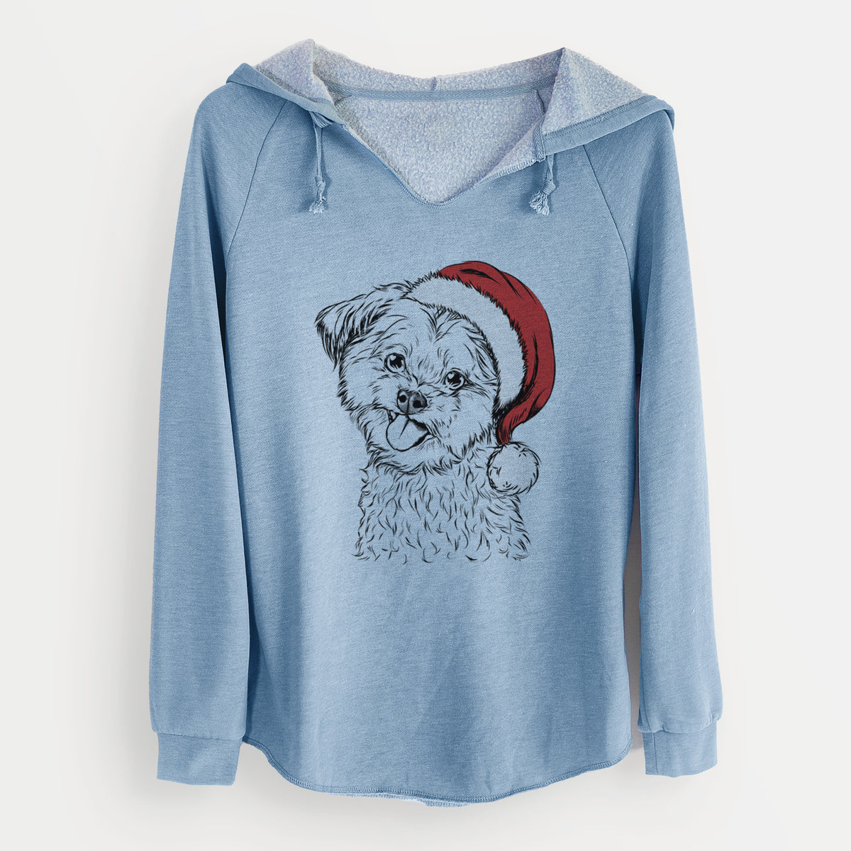 Santa Puff the Malshi - Cali Wave Hooded Sweatshirt