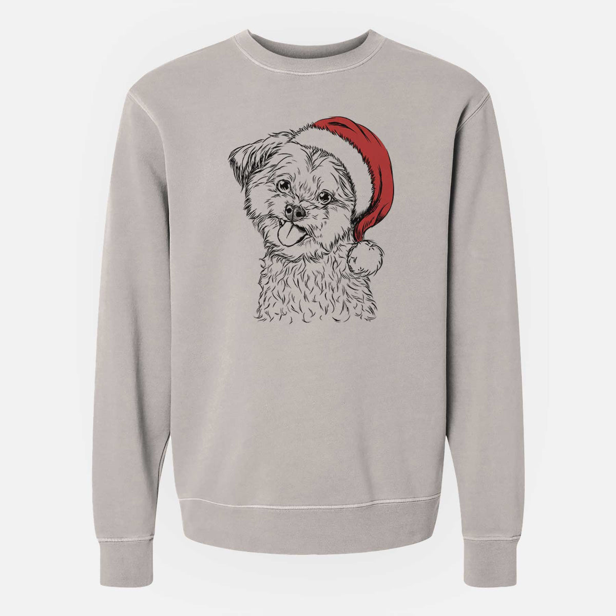 Santa Puff the Malshi - Unisex Pigment Dyed Crew Sweatshirt