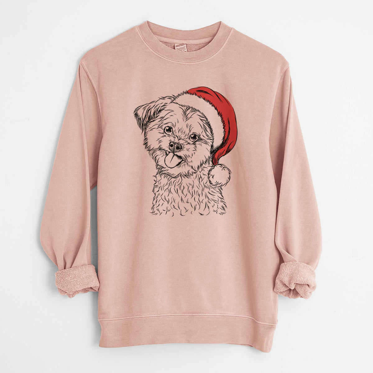 Santa Puff the Malshi - Unisex Pigment Dyed Crew Sweatshirt