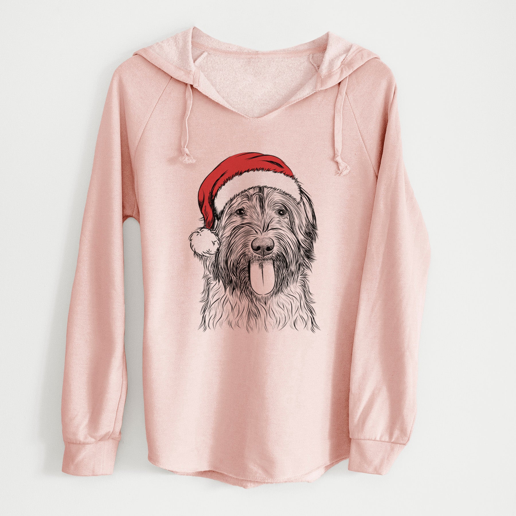 Santa Puig the Catalan Sheepdog - Cali Wave Hooded Sweatshirt