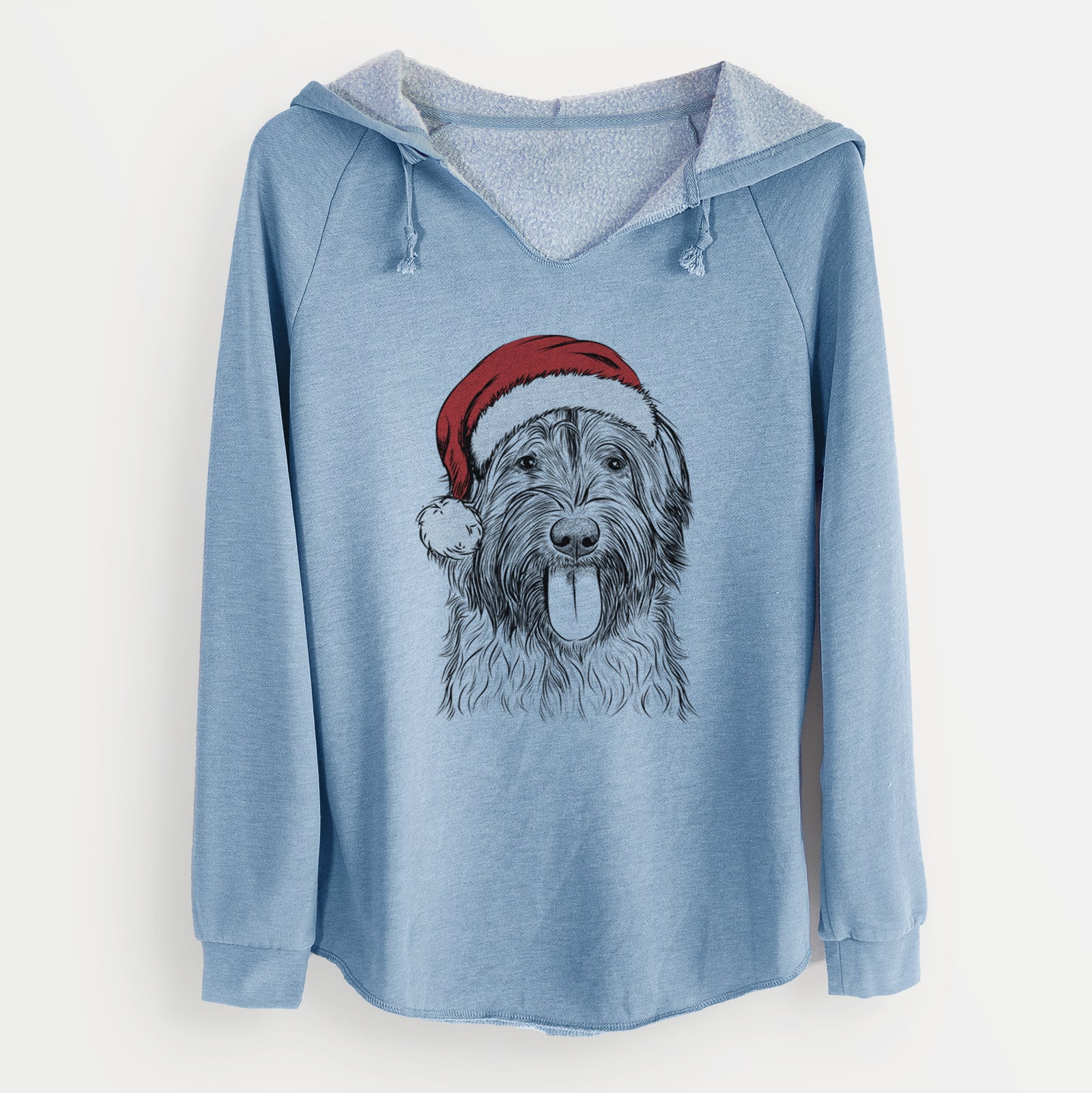 Santa Puig the Catalan Sheepdog - Cali Wave Hooded Sweatshirt