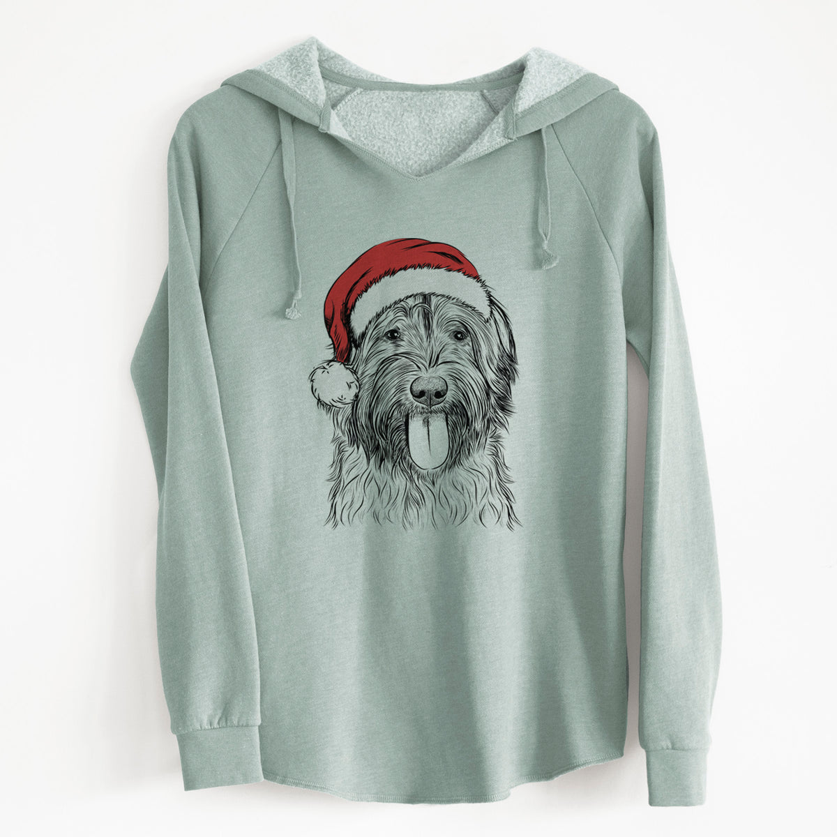 Santa Puig the Catalan Sheepdog - Cali Wave Hooded Sweatshirt