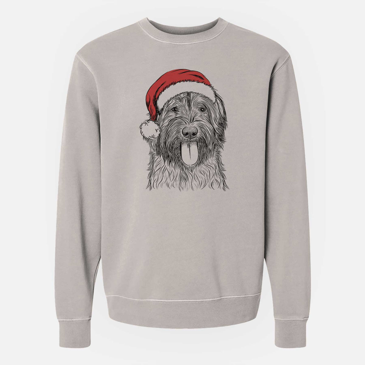 Santa Puig the Catalan Sheepdog - Unisex Pigment Dyed Crew Sweatshirt