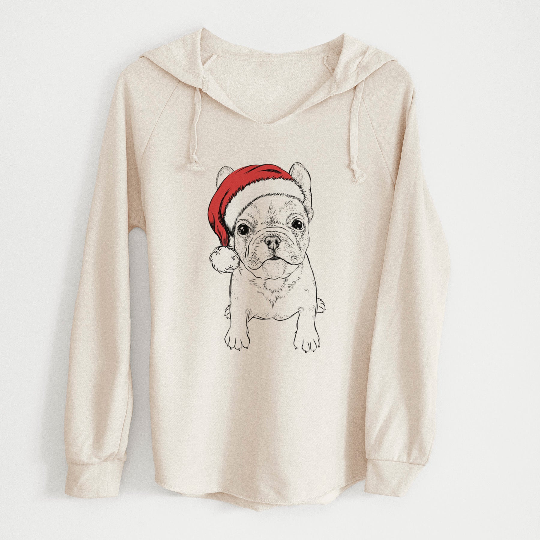 Santa Puppy Pierre the French Bulldog - Cali Wave Hooded Sweatshirt