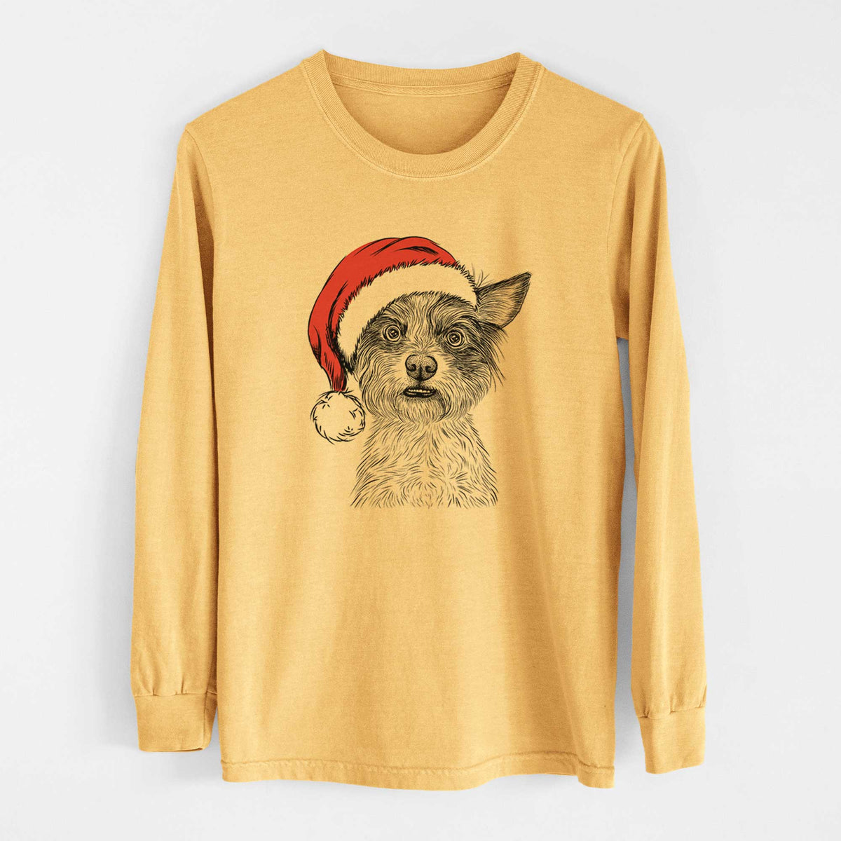 Santa Quigley the Mixed Breed - Heavyweight 100% Cotton Long Sleeve