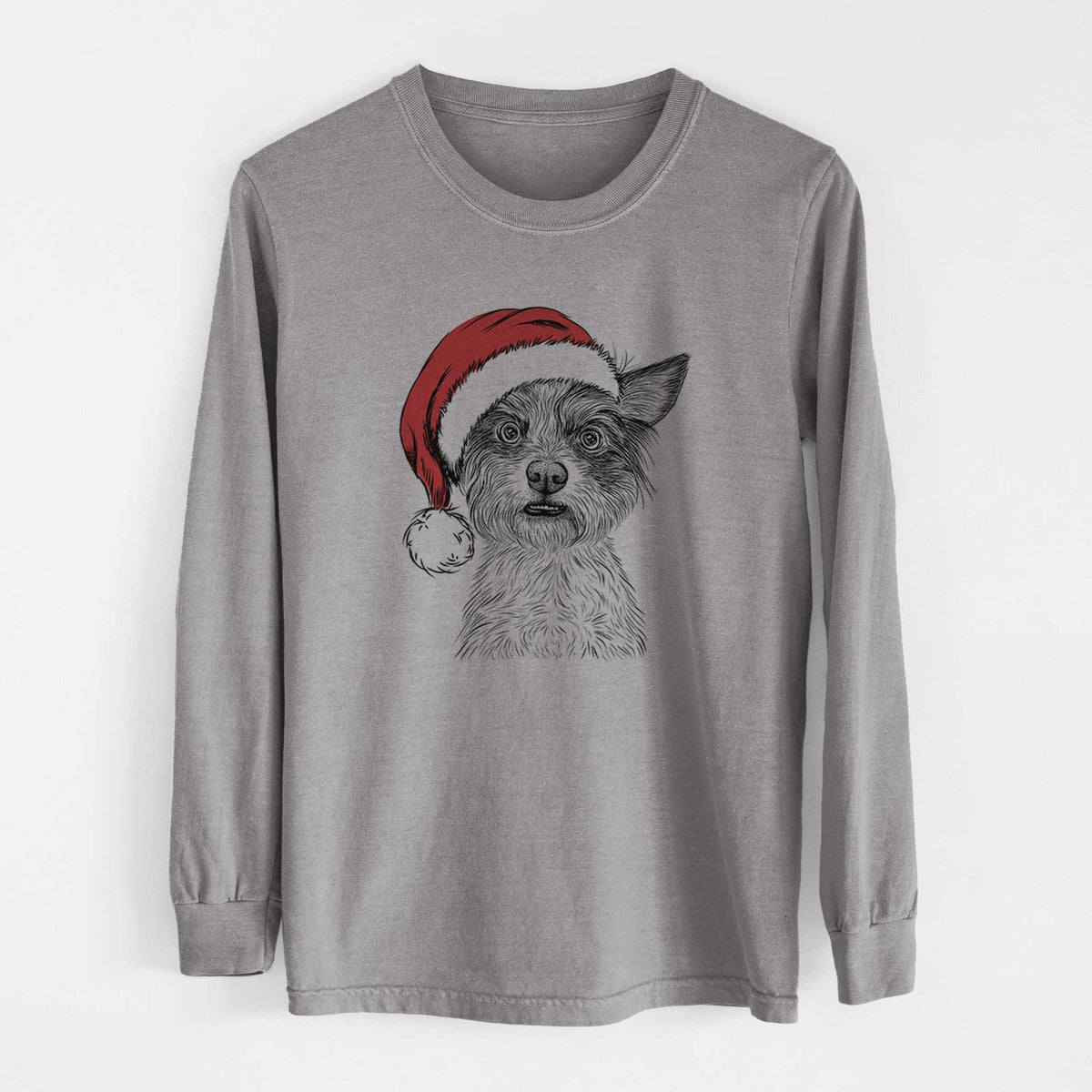 Santa Quigley the Mixed Breed - Heavyweight 100% Cotton Long Sleeve