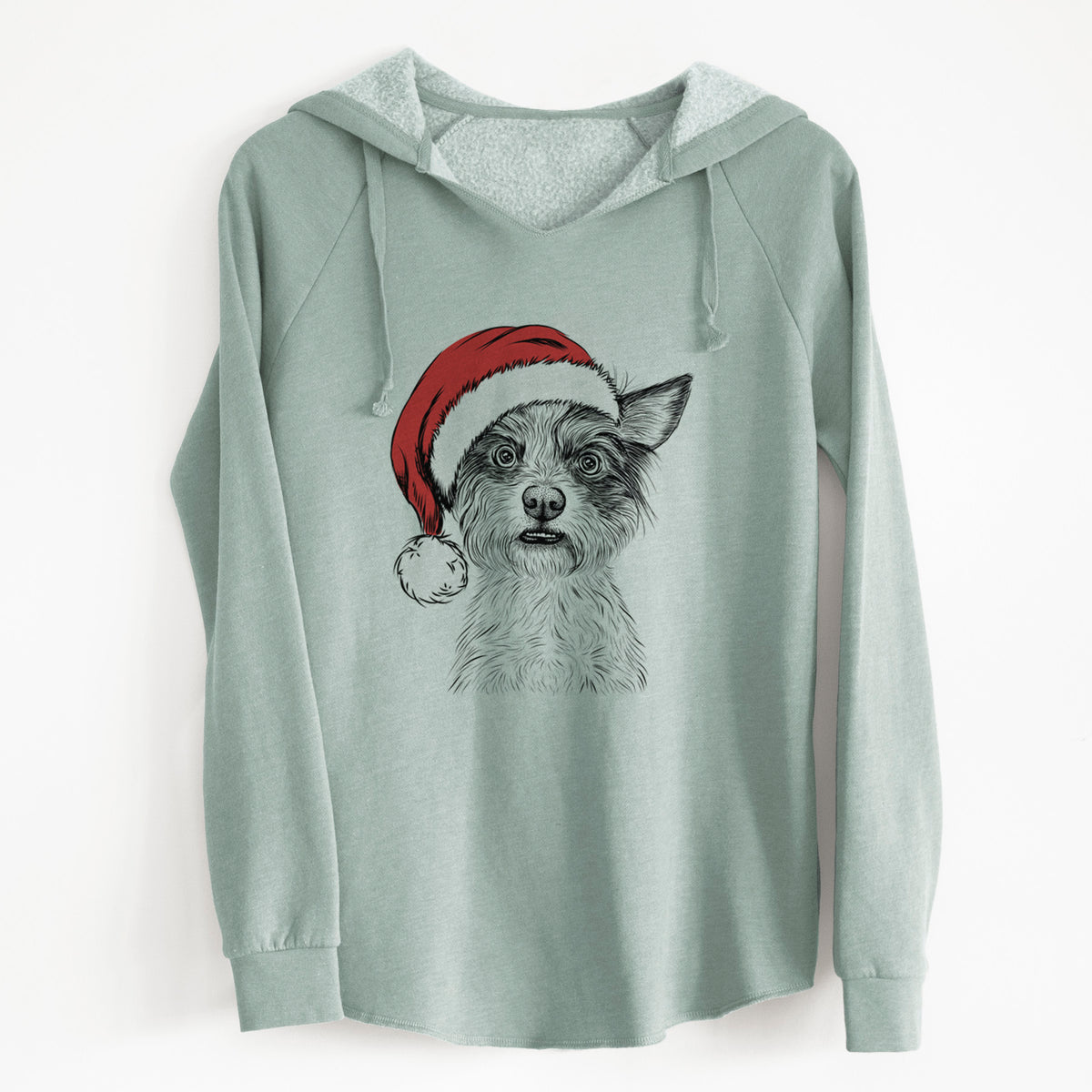 Santa Quigley the Mixed Breed - Cali Wave Hooded Sweatshirt