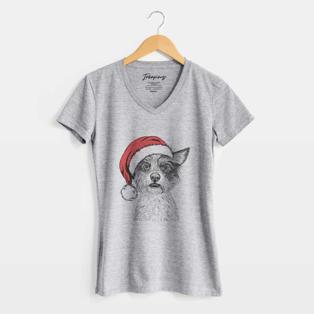 Santa Quigley the Mixed Breed - Women's V-neck Shirt