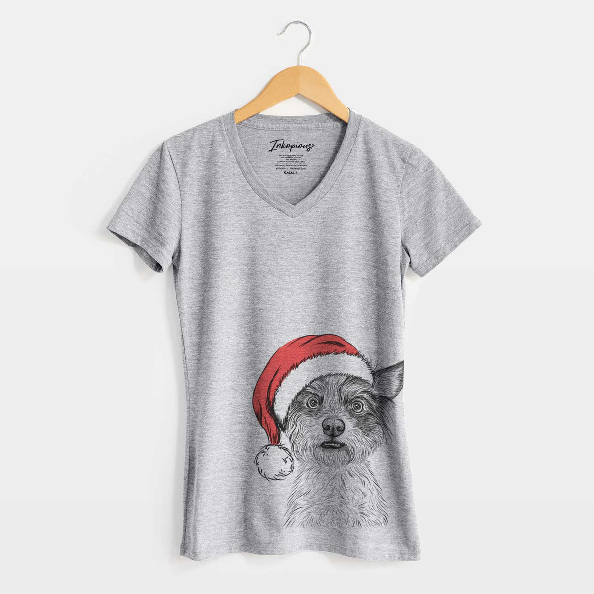 Santa Quigley the Mixed Breed - Women's V-neck Shirt