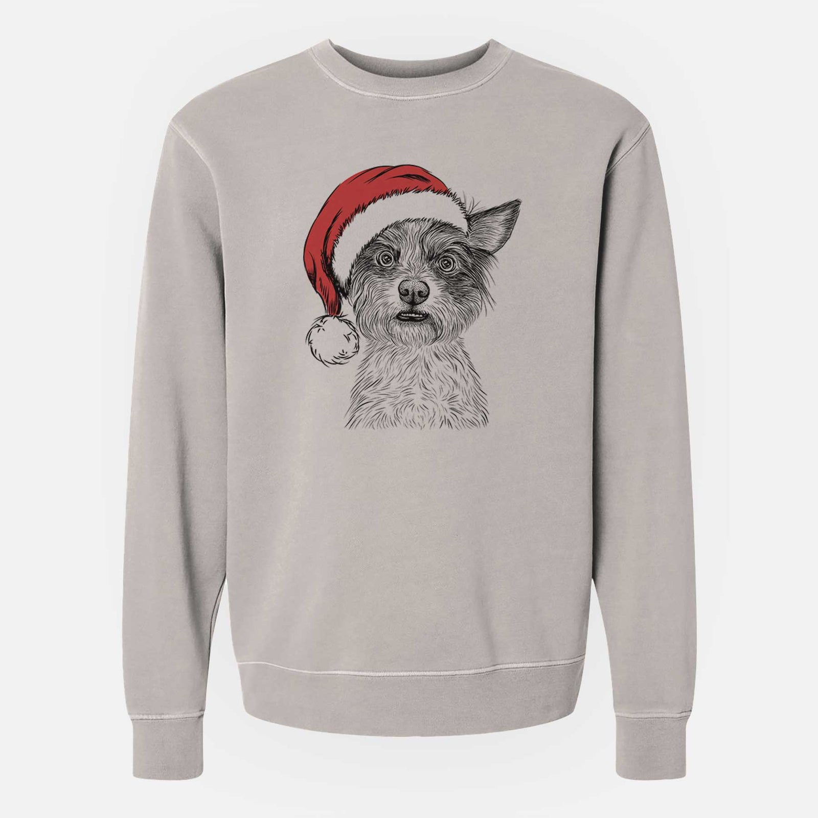 Santa Quigley the Mixed Breed - Unisex Pigment Dyed Crew Sweatshirt